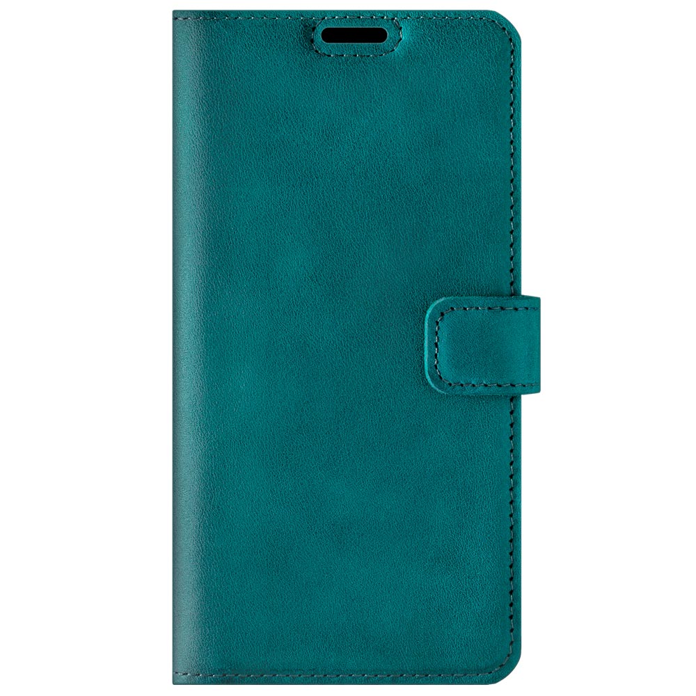 Genuine leather Kickstand Prestige RFID - Turquoise - TPU Black