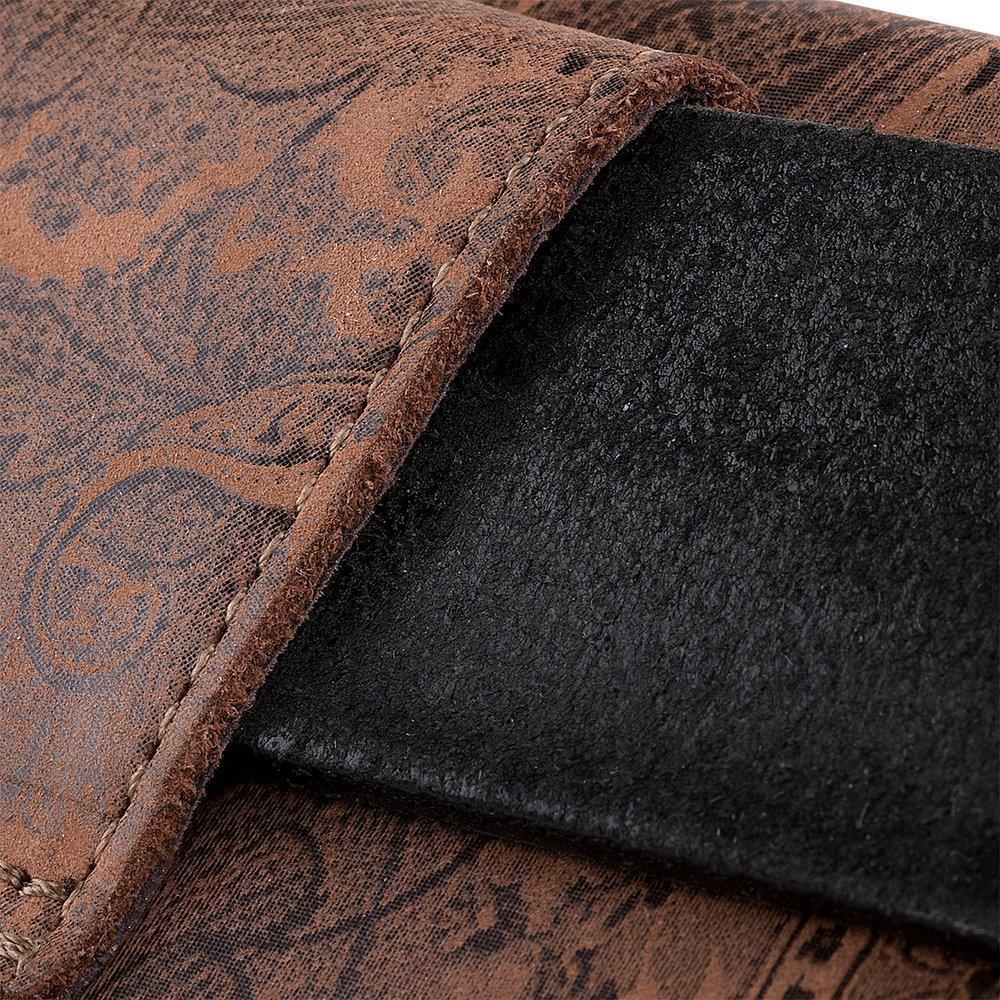 Natural leather Belt Case - Brown Walnut Ornament